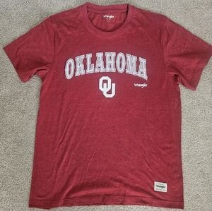 Wrangler Men's Crimson Oklahoma Tee Size Large